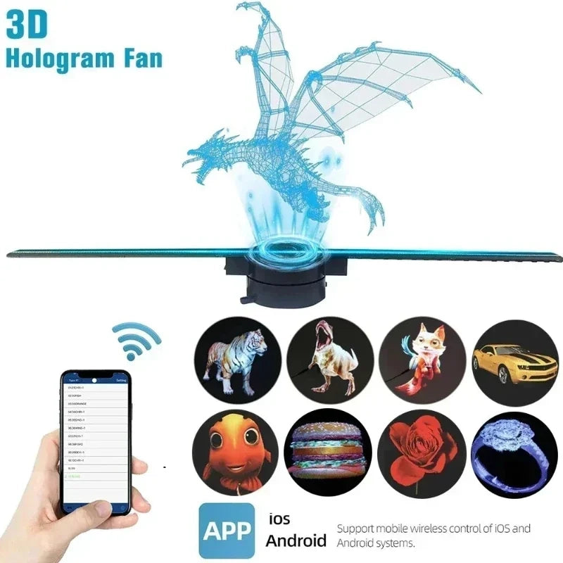 3D Holographic Advertising Display Fan